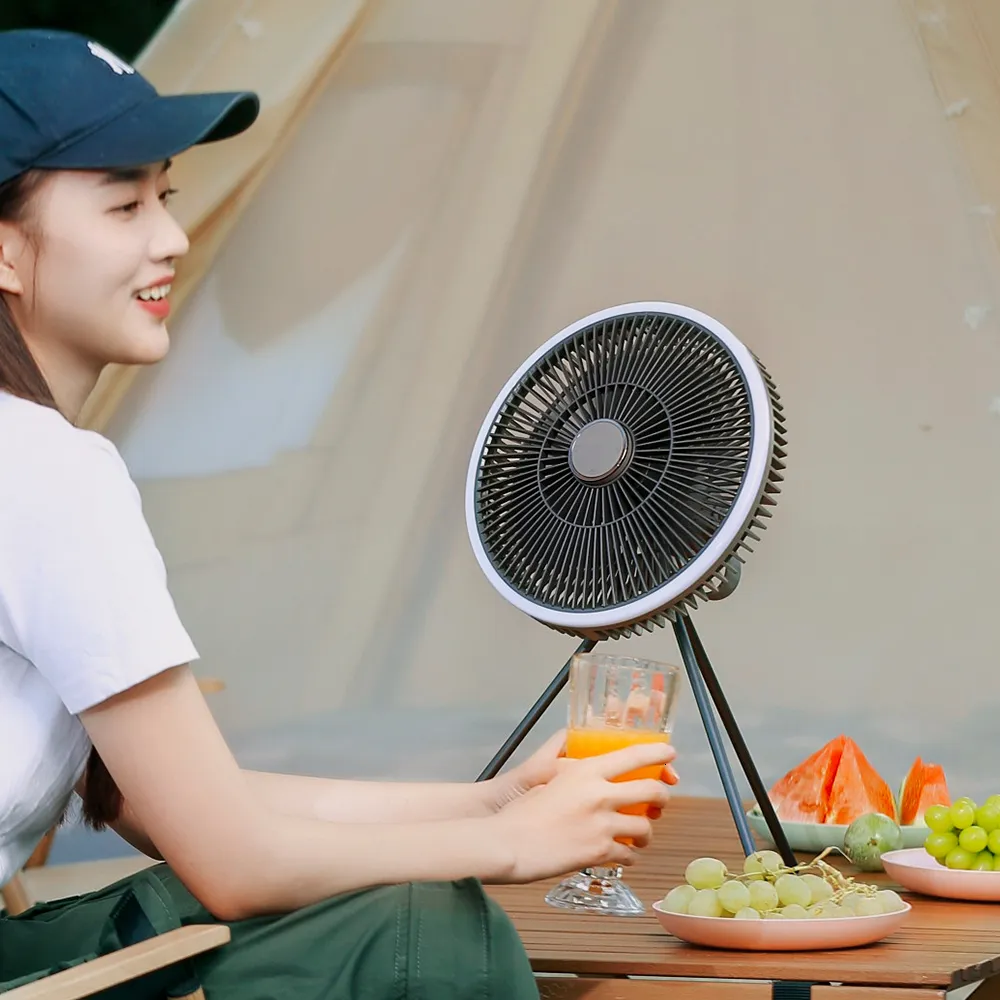 Other Home Garden 10000mAh USB Camping Ceiling Fan With Remote Control Floor Stand Cooling Fans Rechargeable Wireless Vertical Table Outdoor 230721 From 60 DHgate