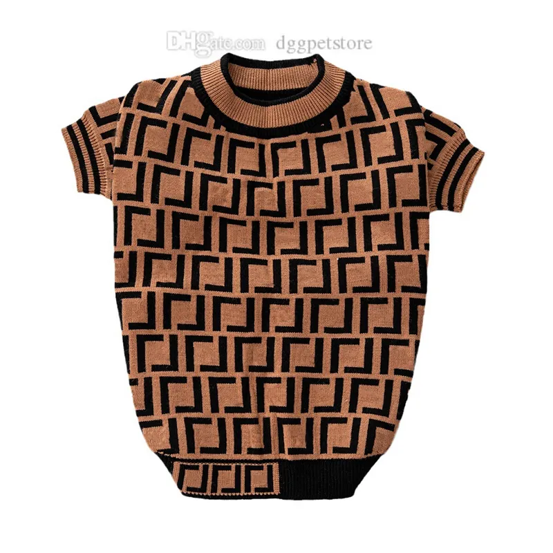 Abbigliamento per marchi di abiti per cani designer con modello classico, maglione per cani caldi, maglieria morbida per animali