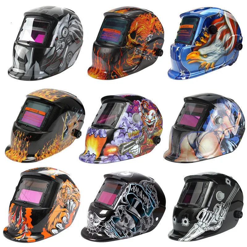 Caschi per saldatura Protector Solar Auto Darkening Casco per saldatura Arc Tig Mig Mask Grinding Mask Mig Tig Arc Mask image selec't 230721