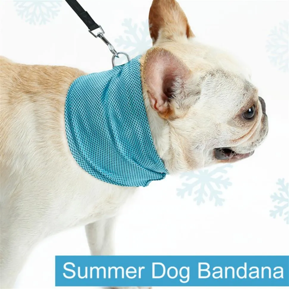 Lenço de cachecol para cachorro de bandana de resfriamento instantâneo para animais de estimação verão toalha de prevenção de insolação envoltório pescoço para cães 284J