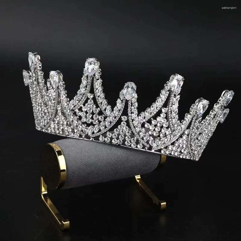 Haarspangen EYER Pageant Crowns Australische Zirkonia Kristall Tiara Braut Hochzeit Schmuck Mode-Accessoires für_voghion.com