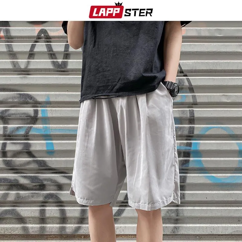 LAPPSTER Summer Casual Basketball Shorts 2023 Y2k Preto Baggy Board Shorts de cintura alta Coloridos Graphic Shorts Plus Size