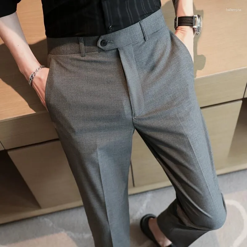 Men's Pants Spring Summer Men Business Casual 2023 Formal Slim Fit Social Suit Male High Quality Solid Plus Size 42 40