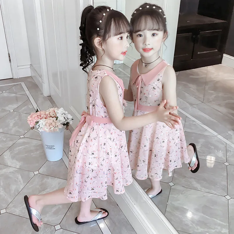 Летнее платье для вечеринки для девочек детской одежды элегантное платье для девочек -студенческих модных платьев 10 лет детской цветочной одежды