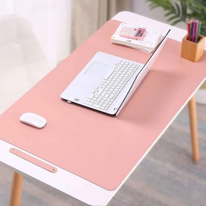 2021 New Double-side Mouse Pad PU Leather Laptop Pad Antifouling Waterproof Desk Mat Big Mousepad XXL Laptop Mat Office MouseMat