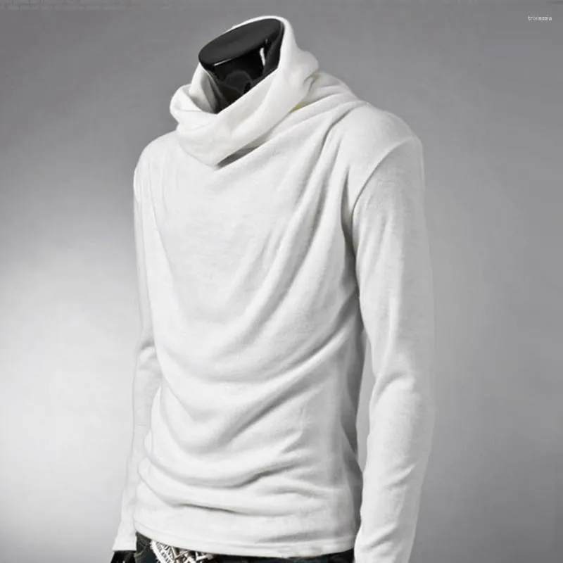 Mens T Shirts Men Top Solid Color Pullover Slim Long Sleeve T