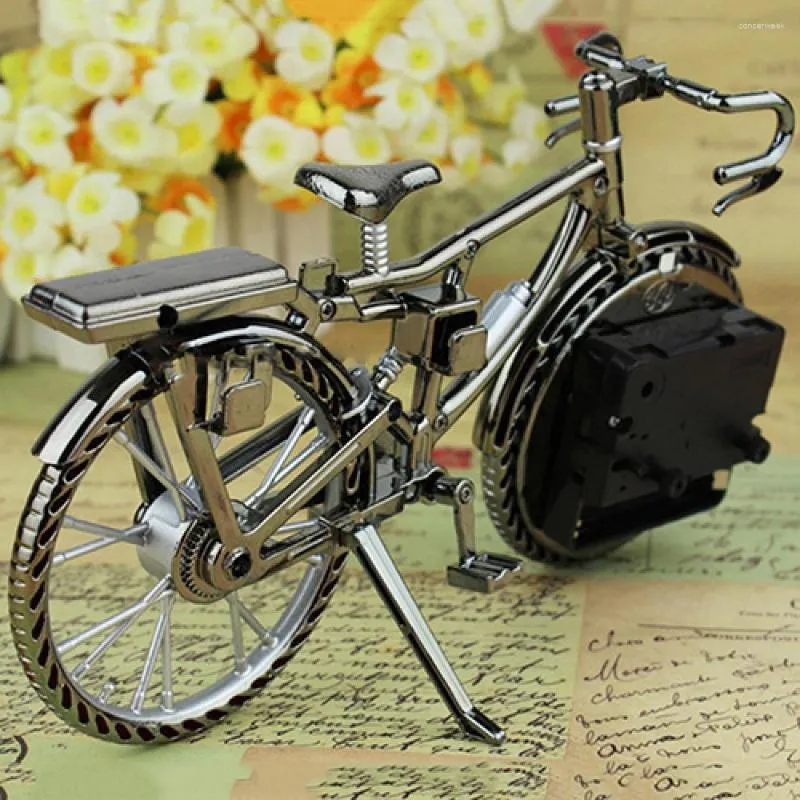 Clocks Accessories Clock Alarm Home Decor Table Creative Vintage Numeral Bicycle Shape