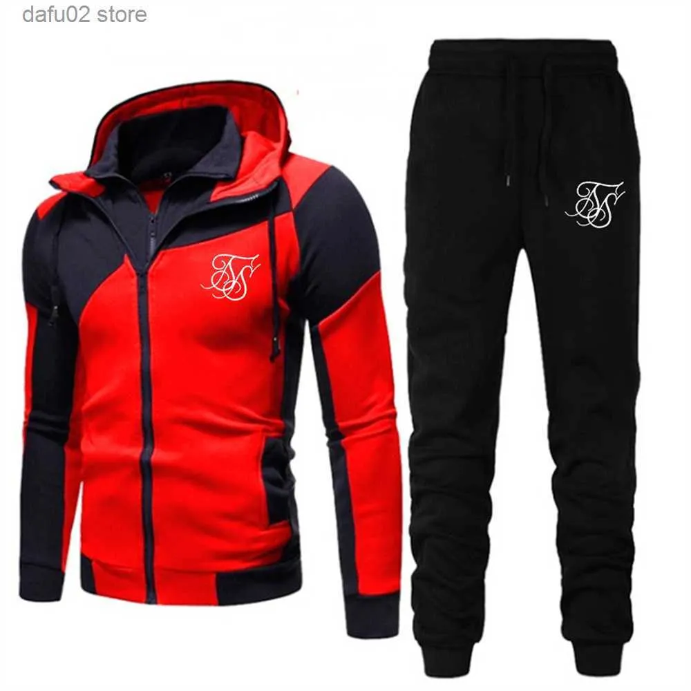 ZMIN Warm Sport Suit Men 2 Pieces/Set Winter Sportsuit