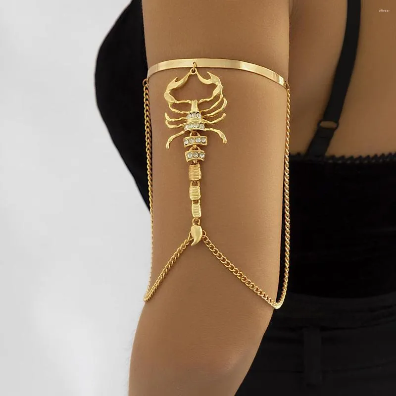 Armreif Mode Quaste Charme Oberarm Kette Armbänder für Frauen Gothic Skorpion Armbinde Manschette Körper Armband Punk Hip Hop Schmuck