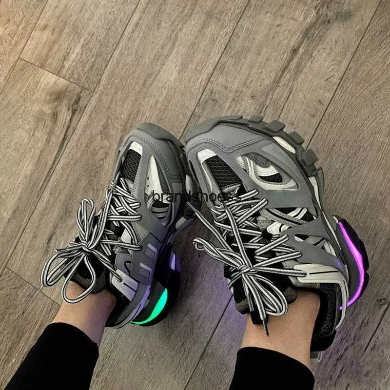 Luminous 3.0 Track S Balenciga Runners Shoes Men Women Balanciagalies Originals أصفر أسود بلون أسود سبورت غير الرسمي للأزياء الكلاسيكية المدربين