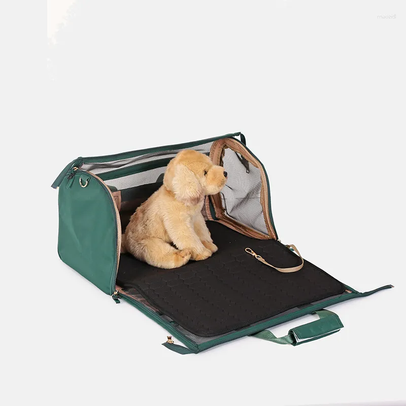 Chien transporteur Pet sac grande capacité extérieur Portable chat voyage pliable petit sac à main luxe