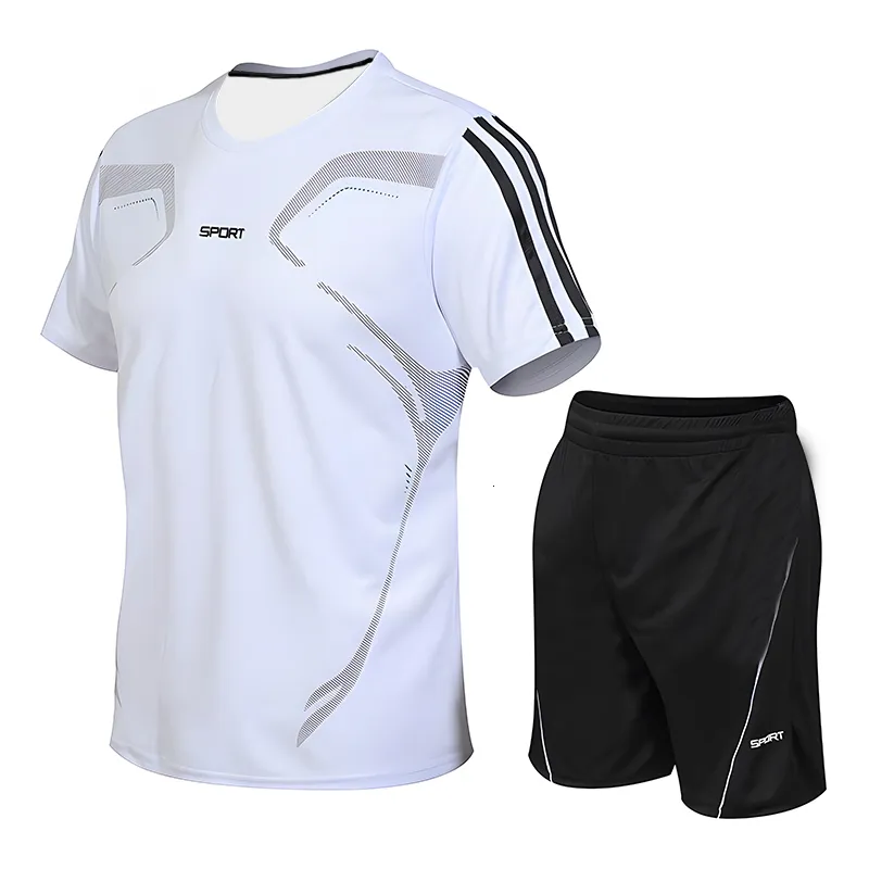 Herren-Trainingsanzüge, Laufhose, Fitnessraum, Sport-Top, T-Shirt-Set, Strand-Shorts, schnell trocknend, modische Kleidung in Übergröße 230724