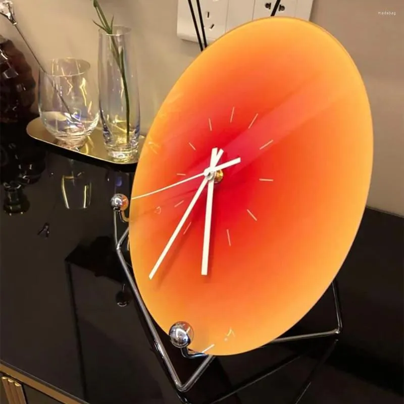 Väggklockor 1st Modern Sunset Clock Silent Non-Ticking Battery Operated Decorative for Living Room Decoration Drop