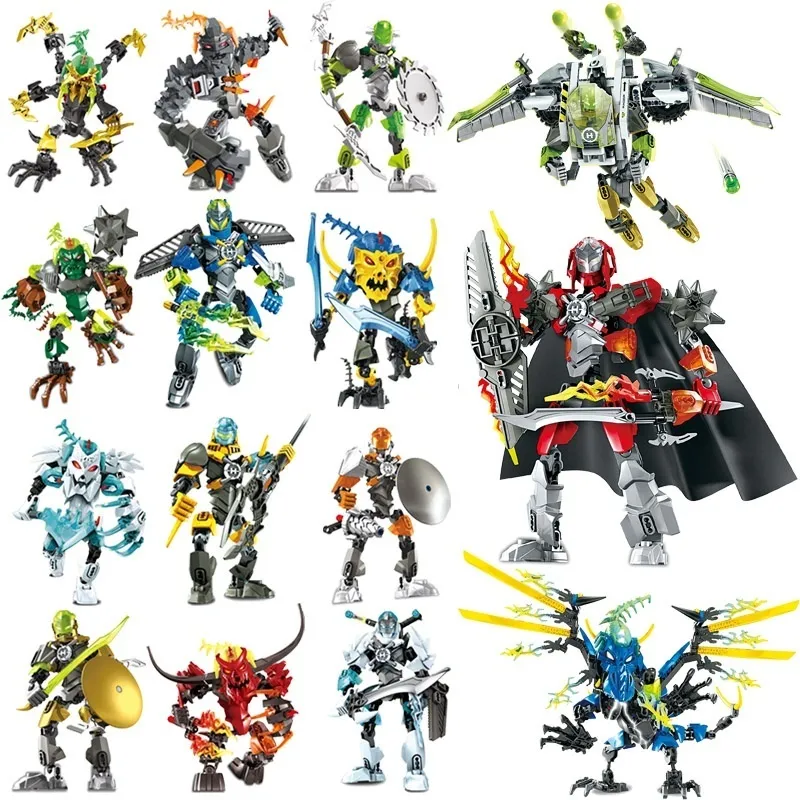 Akcja Figury zabawek Hero Factory 50 -Star Warrior Soldiers Building Bloks Superhero Breez Furno Evo Robot Bricks Toys For Boys Prezenty 2307724