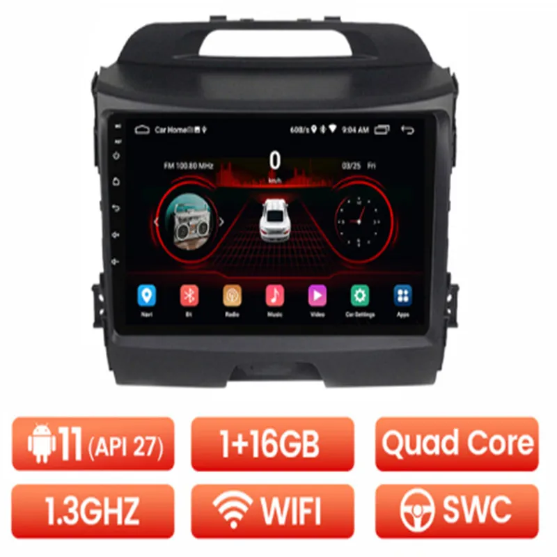 8G+128G DSP 2 DIN Android 11 4G Net Car Radio Multimedia Video Player для Kia Sportage R 2011 2008-2017 лет WiFi Bt All in One