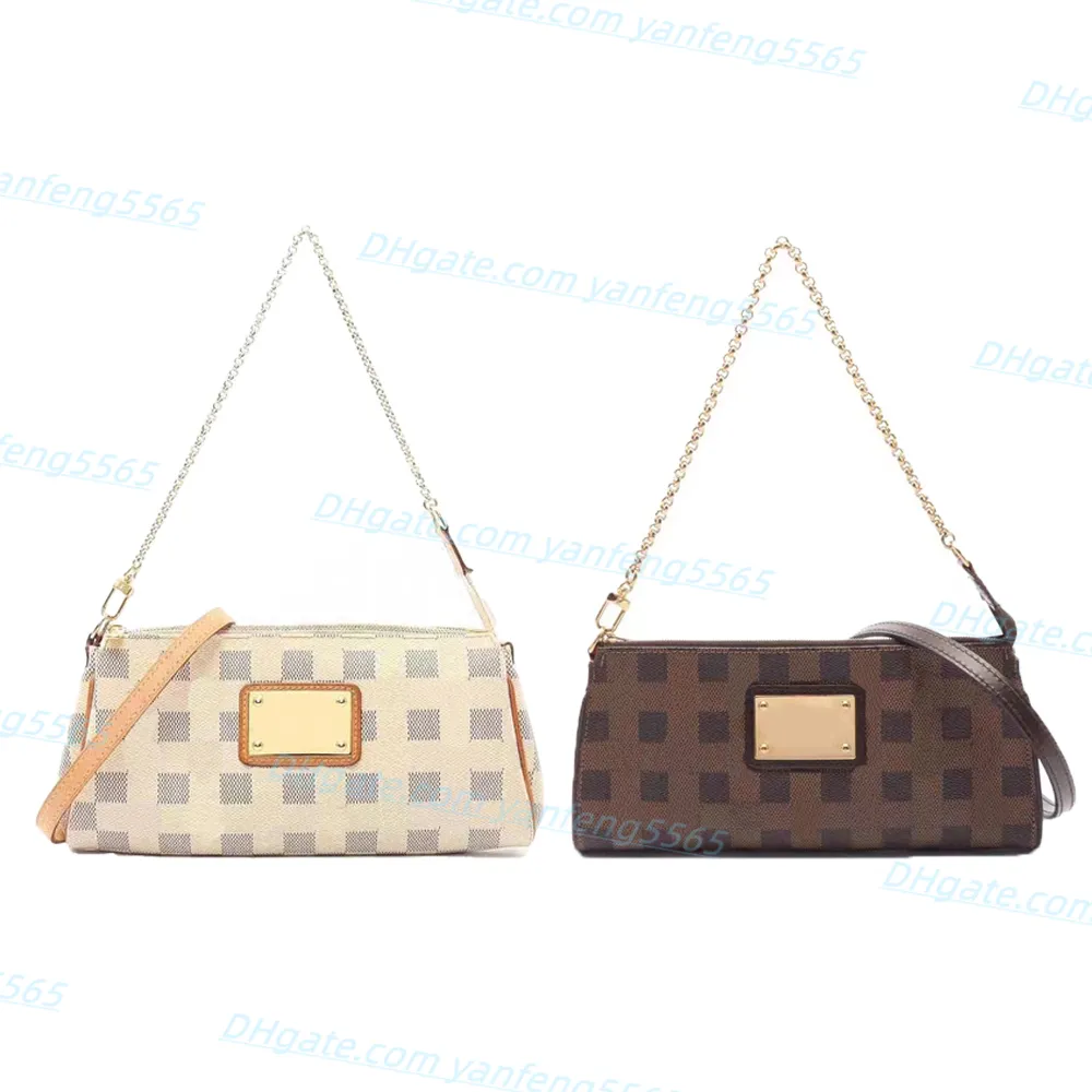 Top quality Luxury Designer leather Women's tote cross body Bags fashion shopping Purse Pochette handbag Classic Brown Plaid Shoulder Bag ladies Clutch bags