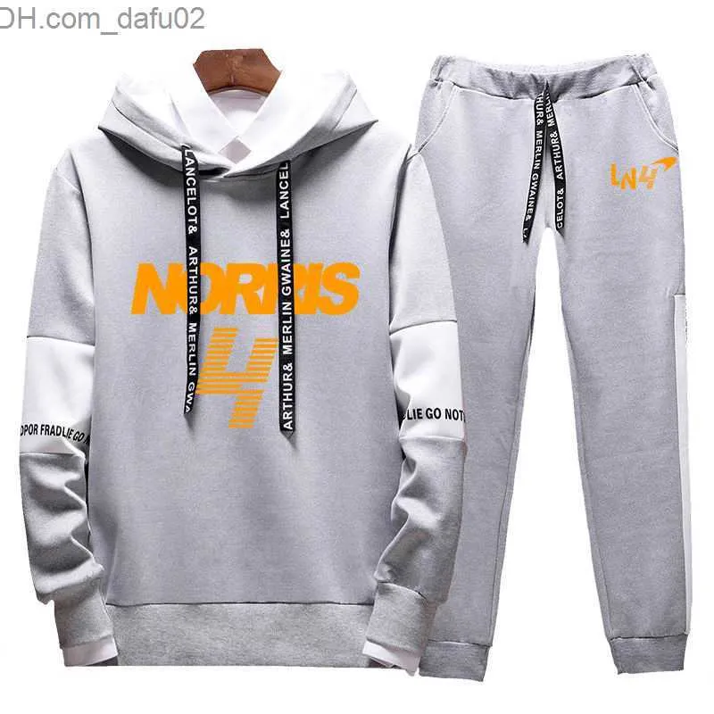 Herrspår F1 McLaren racing fans 2022 herrar Lando Norris Ny höst/vinter hoodie tröja pullover tvådelar set z230724