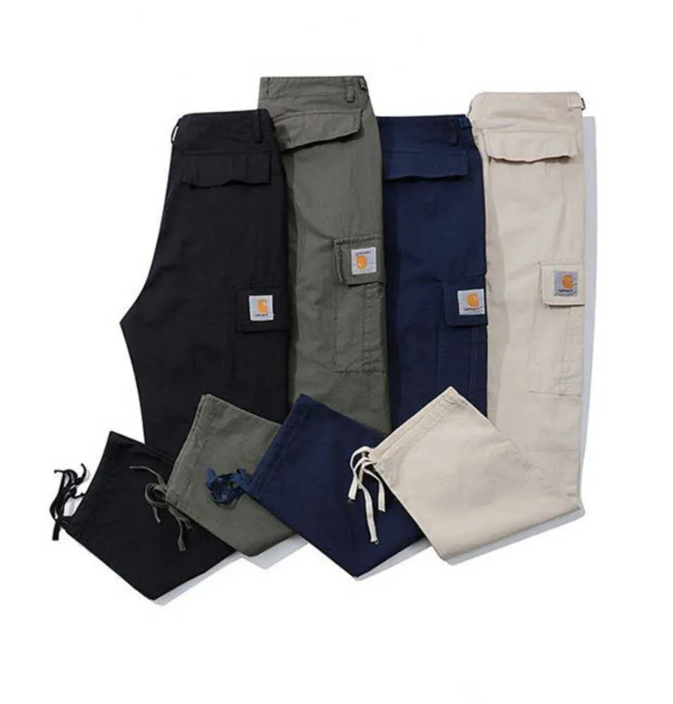 Calças casuais calças compridas com vários bolsos estilo workwear calças de moletom de alta qualidade quadril solto calças masculinas
