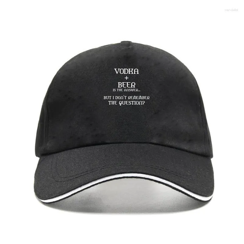 Ball Caps Vodka Beer Men Baseball Cap winylowy druk Zabawny pub klubowy bar kac Bill Hats