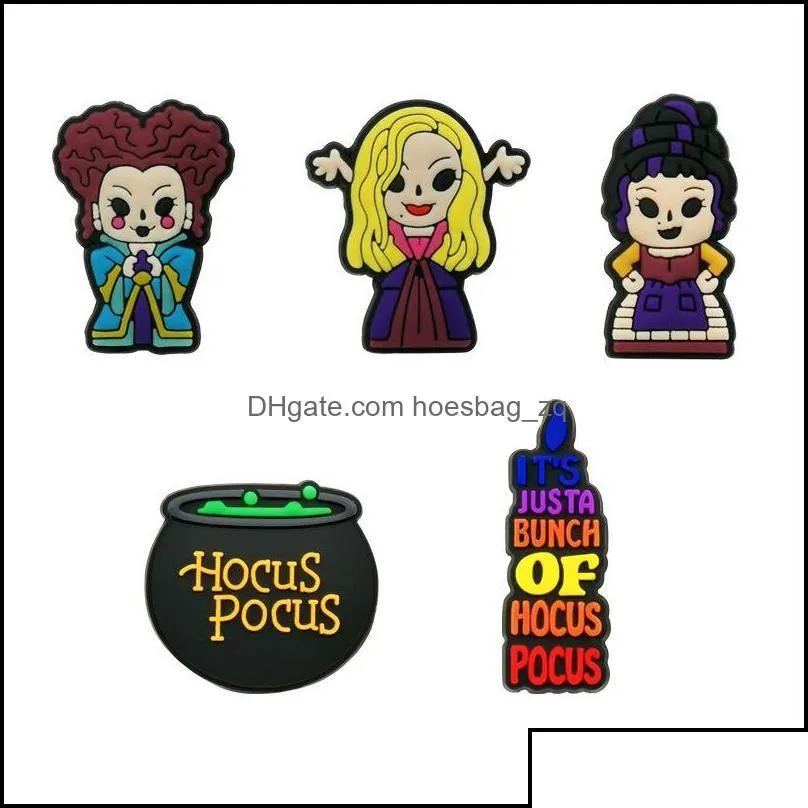 Shoe Parts Accessories Shoes Hocus Pocus Clog Charms Pvc Decoration Buckle Buttons Pins Charm Drop Delivery 2021 Pl2Ab Dhe8S