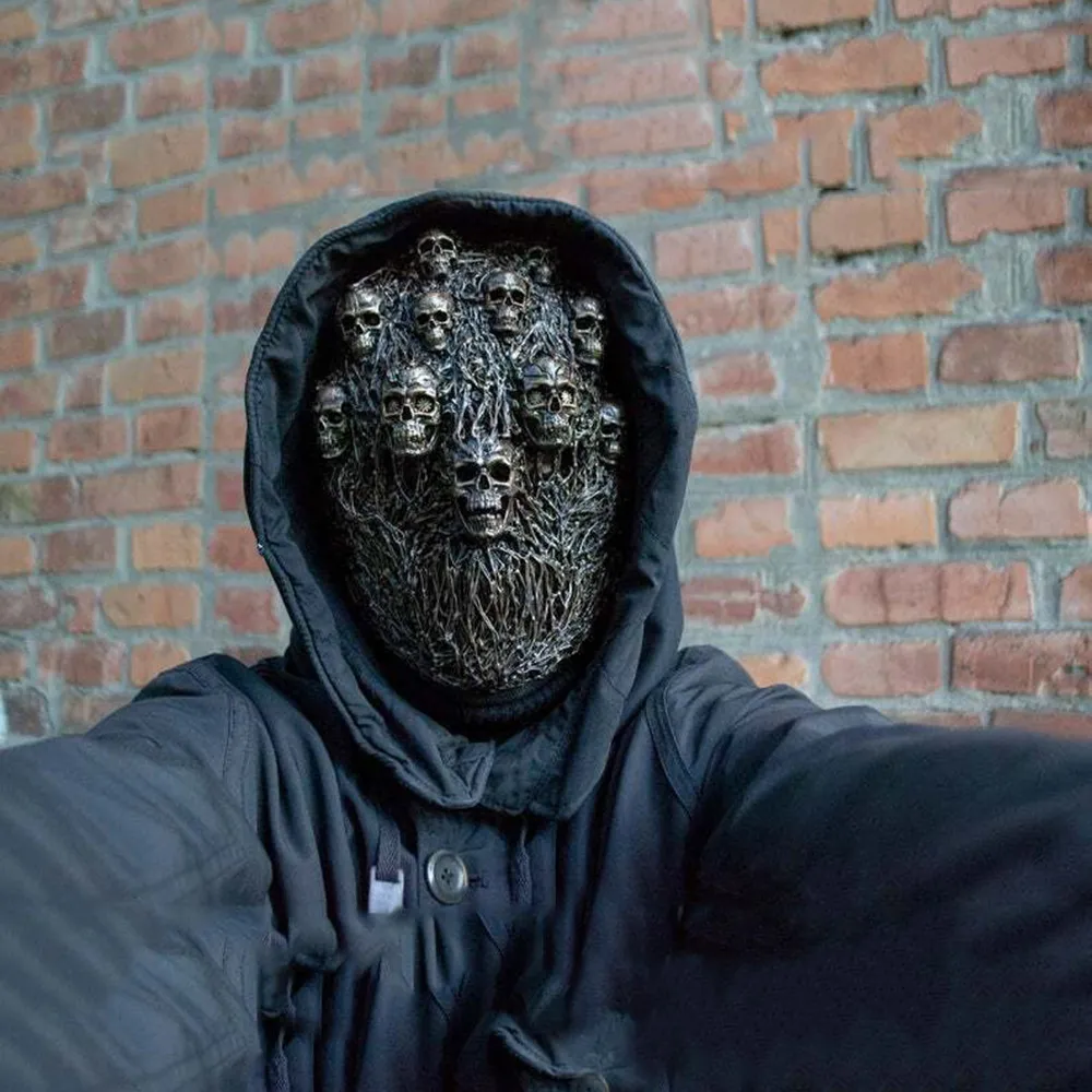 2022 En Yeni Cadılar Bayramı Steampunk Lateks Kafatası Maskesi Paskalya Maskeli Beklentisi Korku Parti Dans Dekorasyonu Cosplay Costume Props