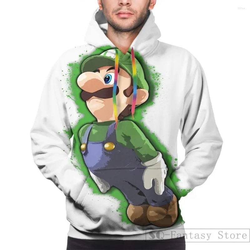 Moletom Masculino Moletom Masculino Para Mulheres Funny Luigi - Super Smash Bros. Moletom Com Capuz Casual Streatwear