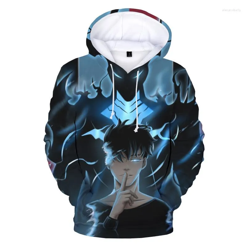 Moletons Masculinos Solo Leveling Anime Hoodie Moda Masculina Pulôver Moletons Grandes Moletons Streetwear Fatos de Treino Kpop Roupas de Meninas