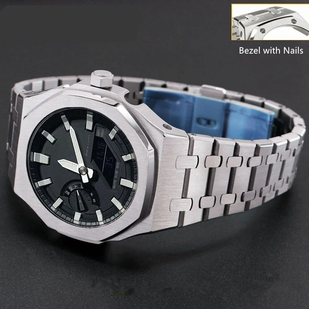 Stainless Steel CasiOak 5th AP Mod Kit Bezel Protective Case Band