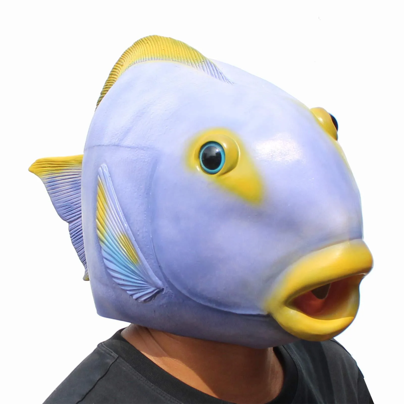 Máscara de fantasia de peixe tropical novidade festa de Halloween máscara de cabeça de látex frete grátis