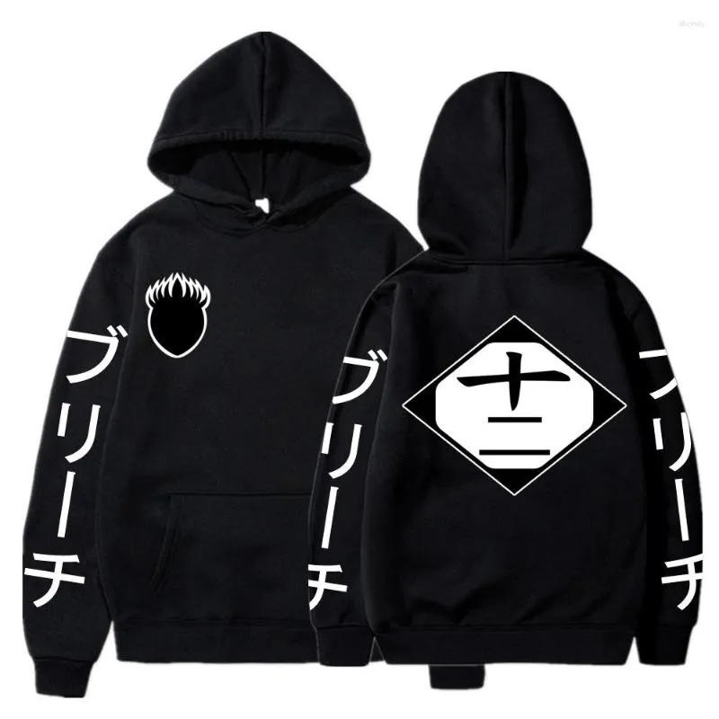 Men's Hoodies Anime Bleach Pocket Loose Pullover Men Women Hoodie Spring Winter Streetwear