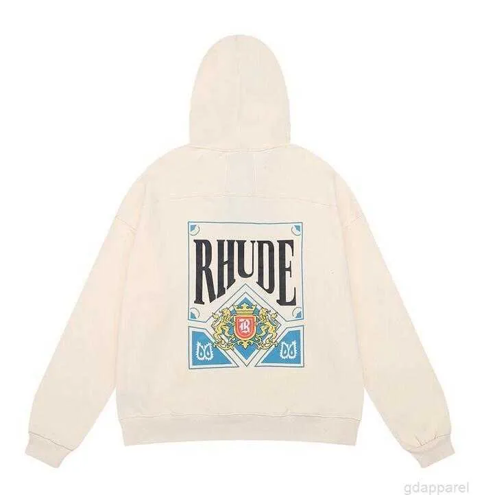 Novo Mens Rhude Com Capuz Homens Mulheres Designer Hoodies Moda Popular Letras Impressão Pulôver Moletons de Inverno