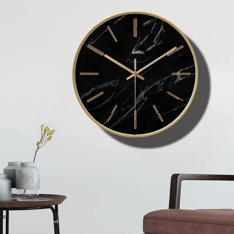 Wall Clocks Gold Large Hands Clock Modern Office Watch Silent Living Room Bedroom Industrial Duvar Saati Home Decor YX50WC