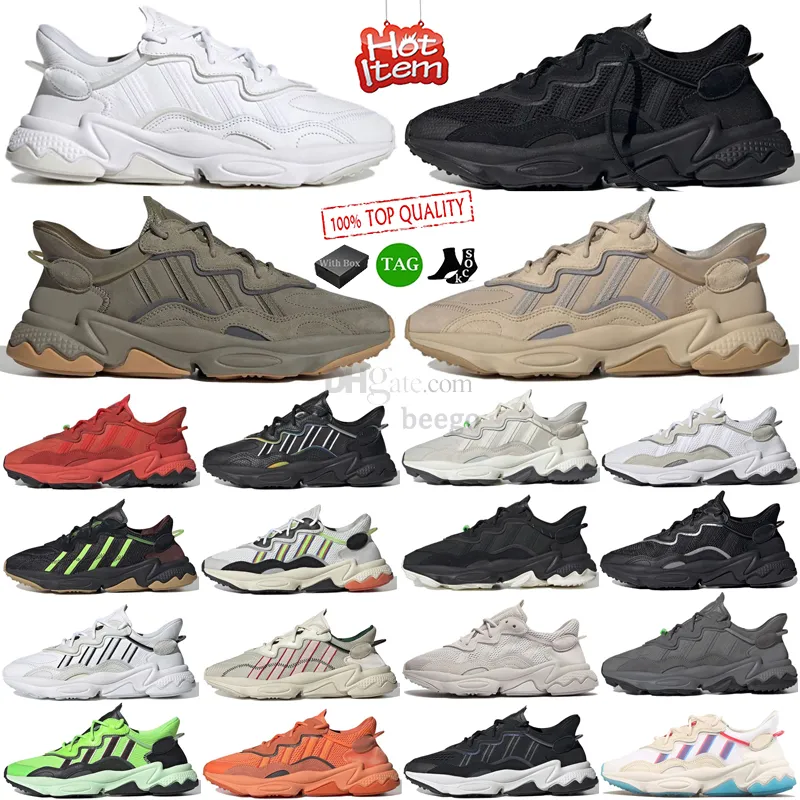 originales ozweegos hombres mujeres zapatos para correr negro blanco Iridiscente Trace Cargo Bliss Ash Pearl Chalk Pearl cáñamo zapatos casuales ozweego