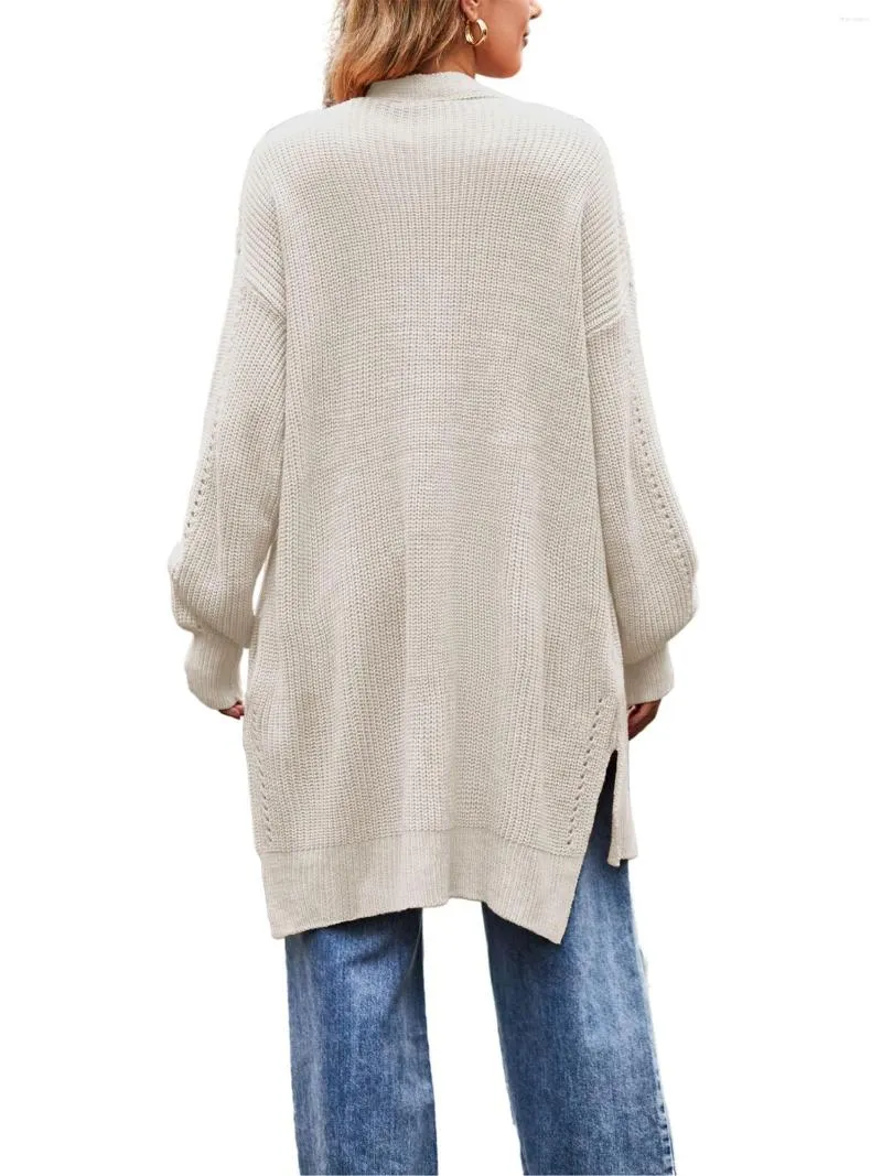 Women's Knits Women S Winter Chunky Knit Sweater Coat Long Sleeve Open Front Cardigan Oversized Knitwear Jacket