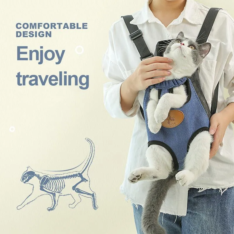 猫キャリアペットドッグキャリアバックパックメッシュ屋外旅行製品小さな犬用の通気性のあるショルダーハンドルバッグ猫ペット用品