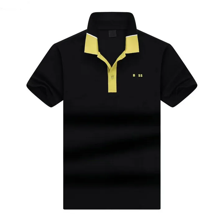 العلامة التجارية المتطورة Bos Polo قصيرة الأكمام مصممة القميص Men Bee Polo Shirt 100 ٪ القطن من طية صجر الأعمال الكورية الصيفية الطري