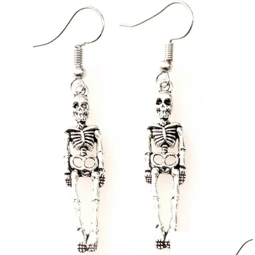 チャームパンクハロウィーンヴィンテージスケルトンSkl dangle dangle earrings for women Jewelry Partyギフトドロップ配達DH2V1