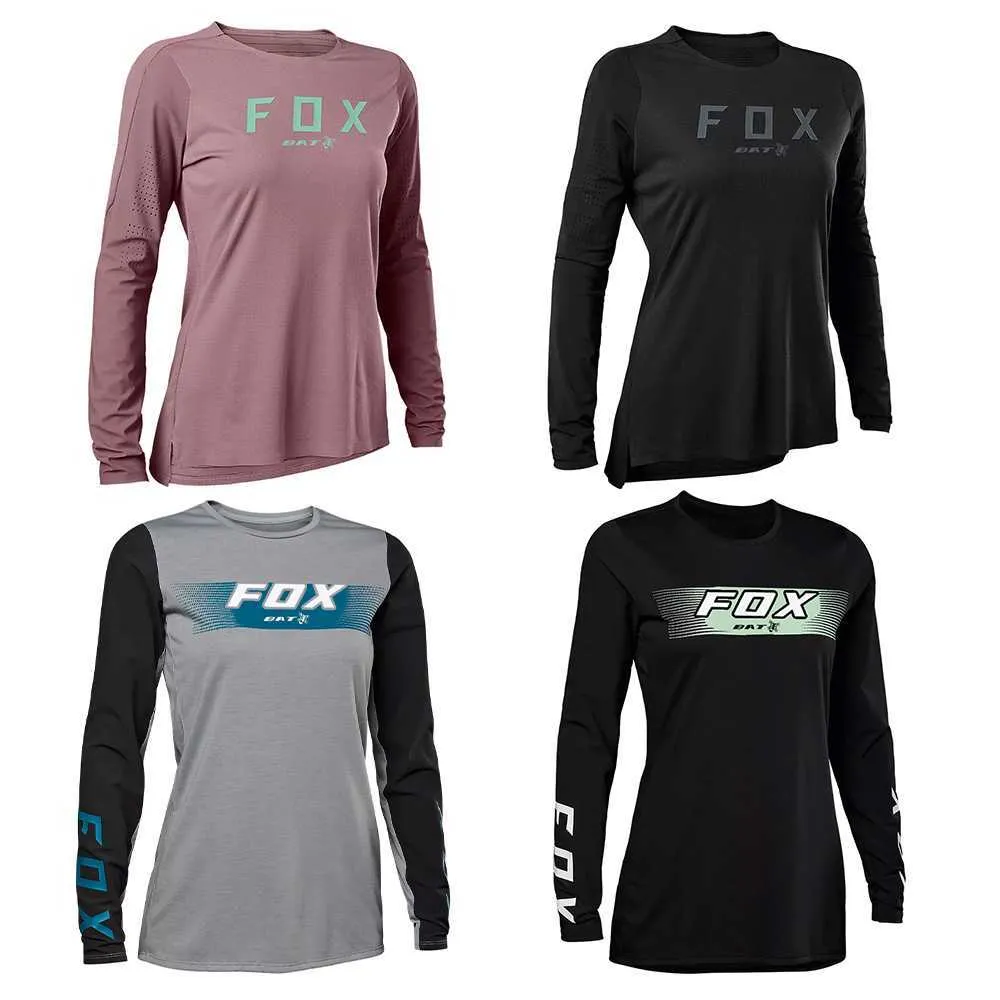 Camisetas masculinas para mulheres Camisas de Downhill bat fox Mountain Bike MTB Camisas Offroad DH Motocicleta Jersey Motocross Roupas Esportivas Q11