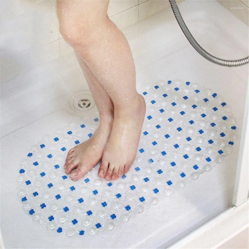 Badmattor Rektangel PVC Anti-Scid Soft Shower Badrum Massage Mat Sug Cup Non-Slip BathTub Mattan Stor storlek