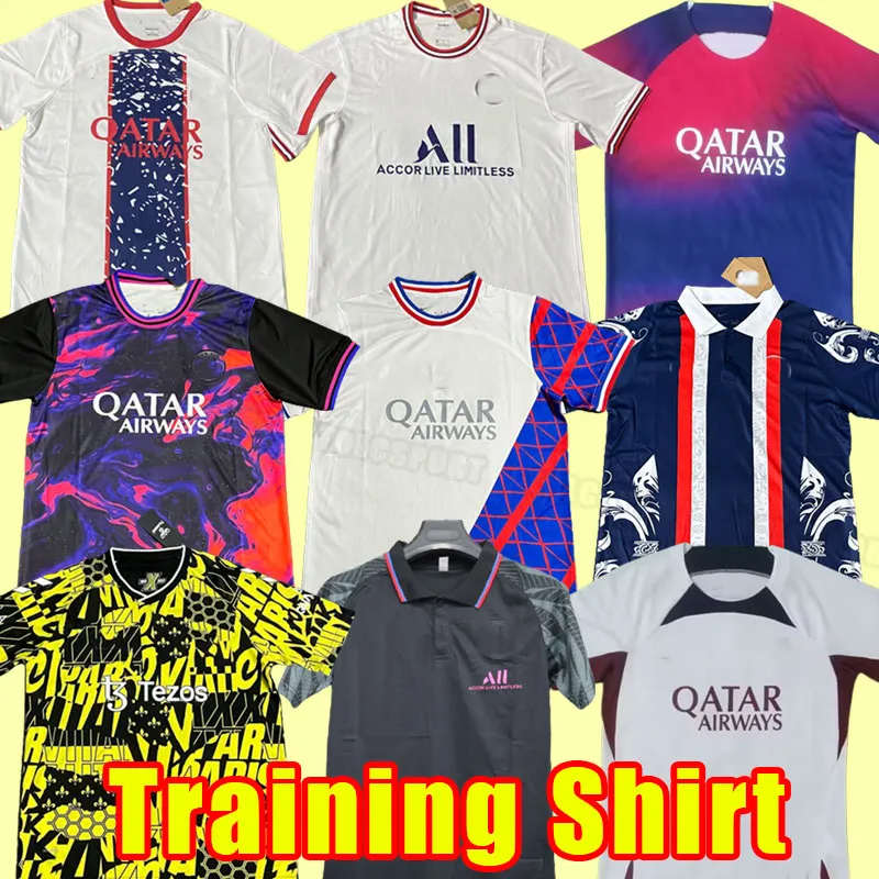 23 24 Soccer Jerseys Mbappe Hakimi Sergio Ramos Wijnaldum Football Shirt 2023 2024 men enform enfants maillot de foot polo training