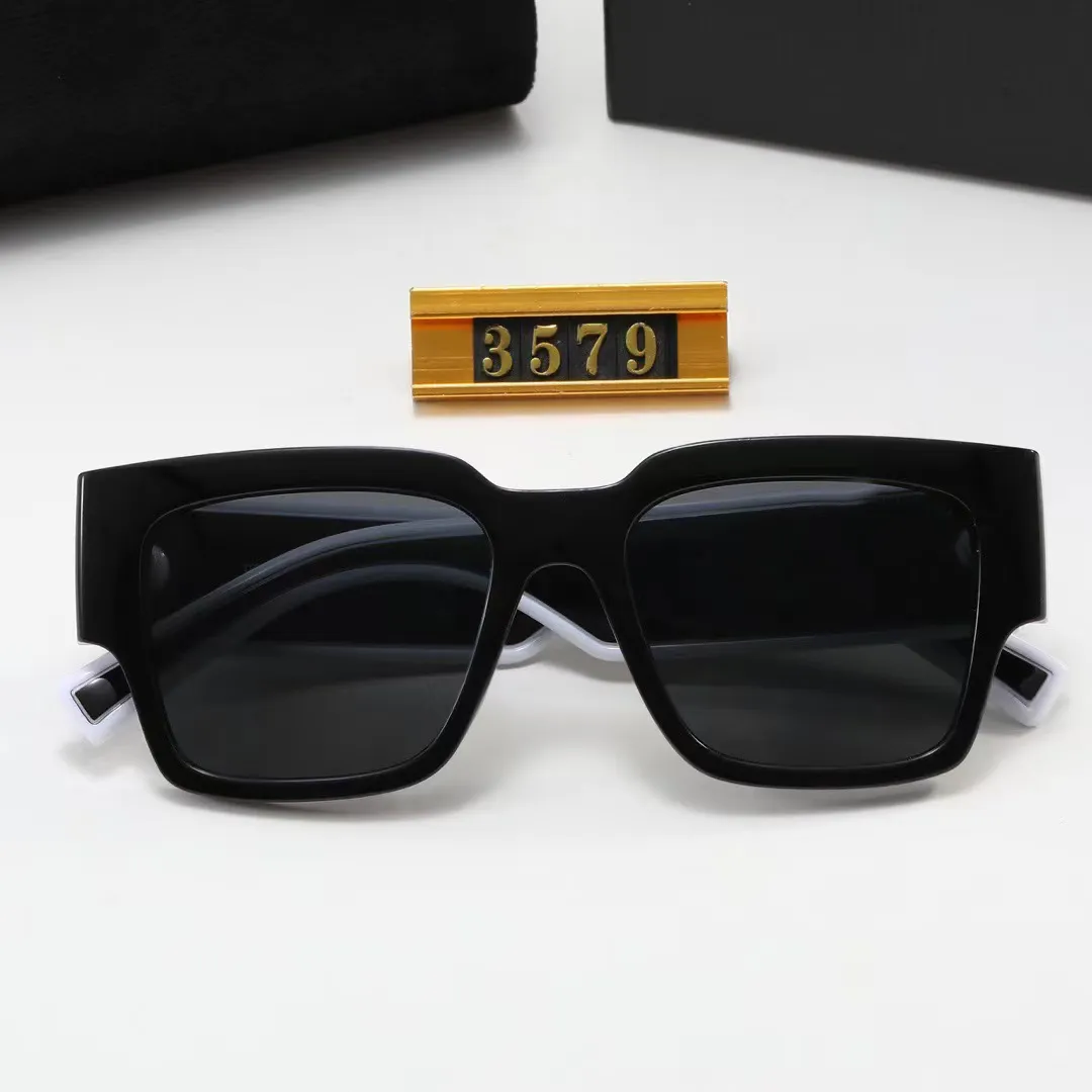 Hochwertige Luxus-Damensonnenbrille 3579, modische Herren-Sonnenbrille, UV-Schutz, Designer-Brille, Farbverlauf, Metallscharnier, Damen-Brillenbox