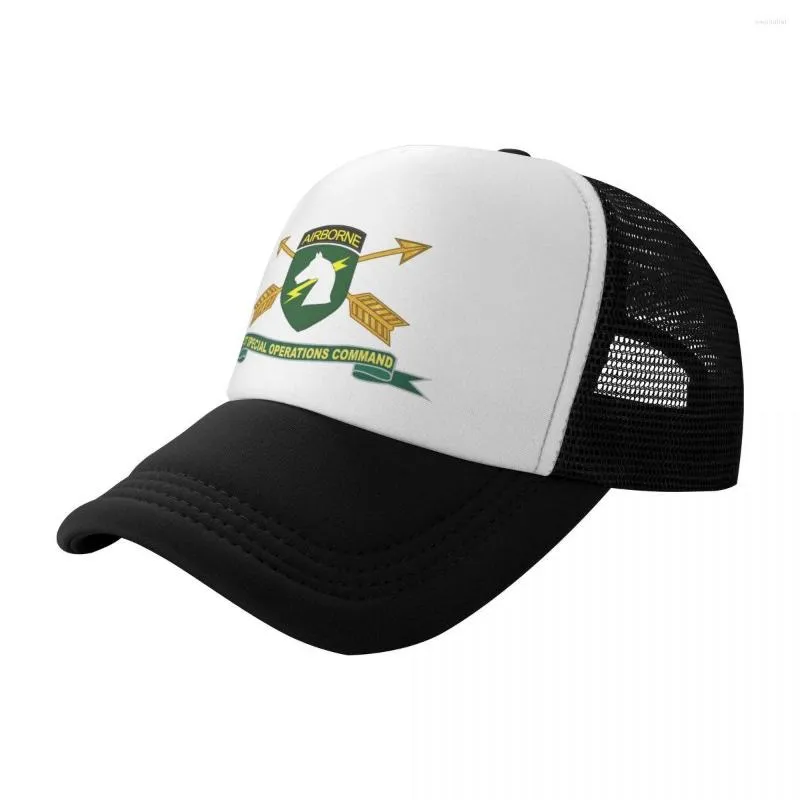 Ball Caps Army -1st Special Operations Command (SOCOM) - SSI W BR Wstążka x 300 Baseball Cap Hood Boy Child Hat Women's