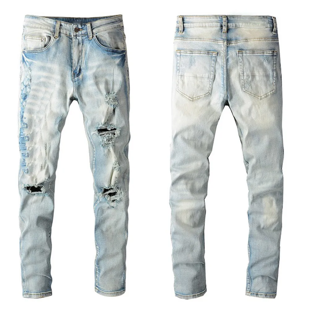 Jeans kvinnor jeans för mens mens designer jeans blixtlås fluga jean män mager byxor elasticit bomull mode jeans män last byxor svart höft blyertsbyxor storlek 28-40