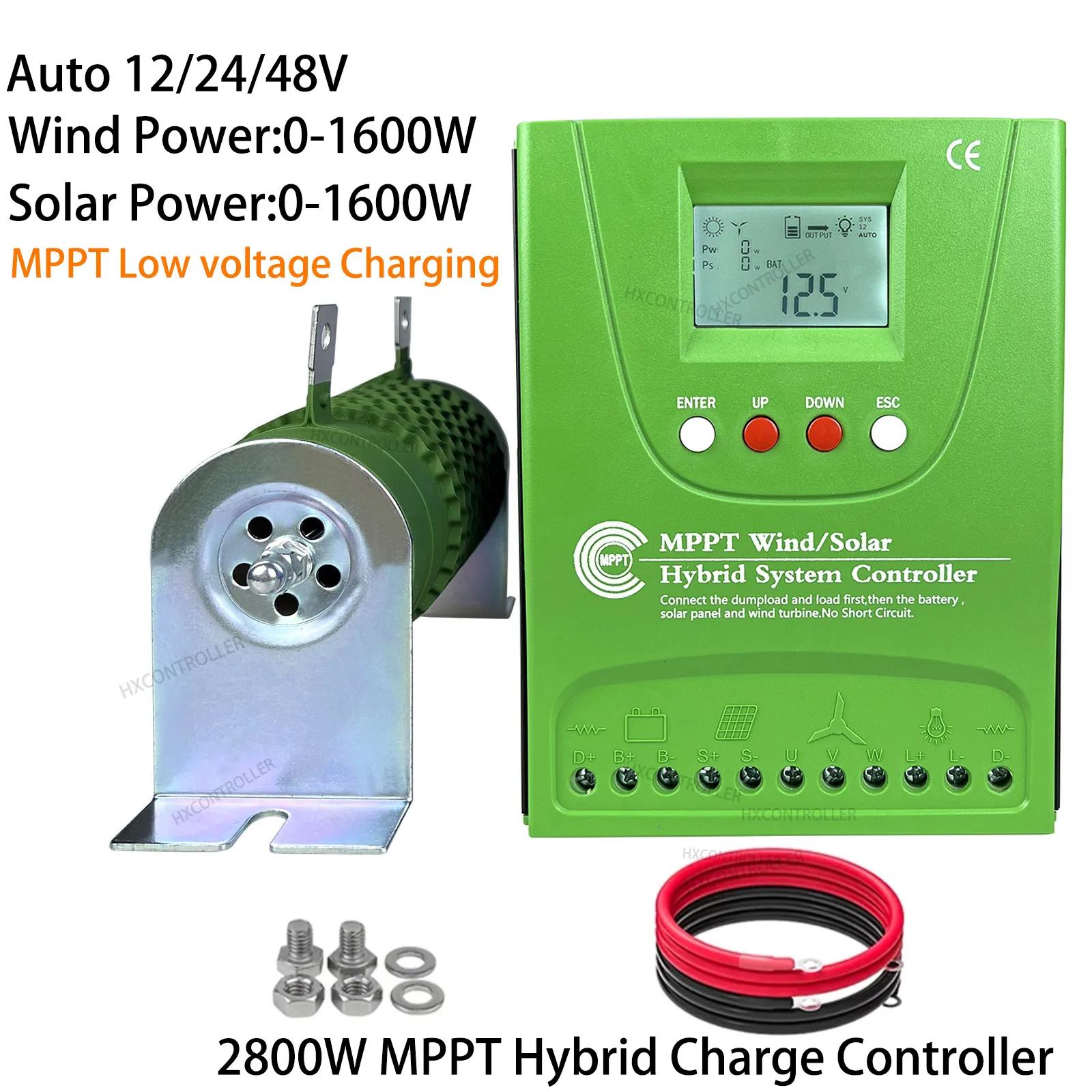 Hybrid Wind Mppt Wind Charge Controller With LCD Display 50A MPPT