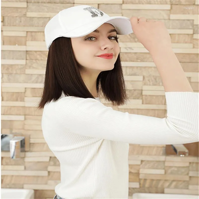 Ball Caps Damen Bright Diamond Letters Baseball Cap Trendy Fashion Einteiler