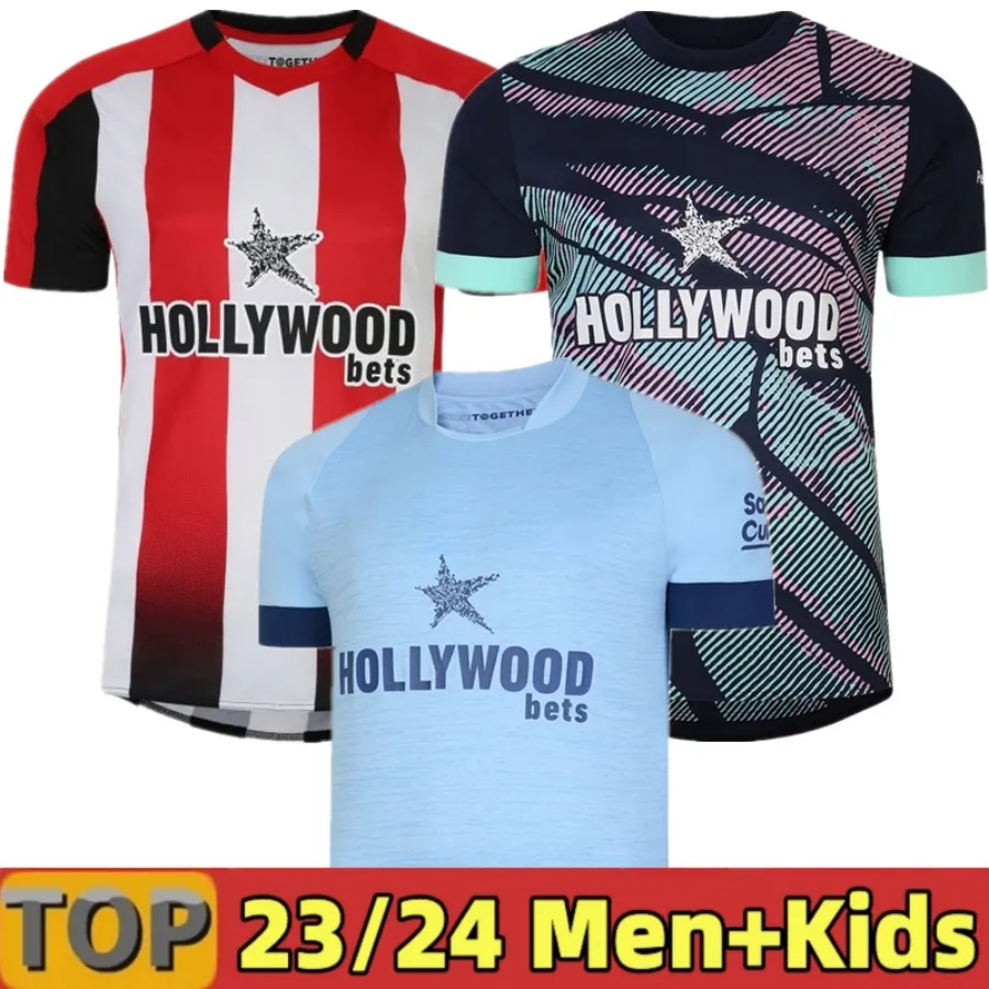 23 24 Brentfords home soccer jerseys 2023 2024 2025 away HICKEY HENRY JENSEN SCHADE TONEY MBEUMO JANELT football shirts men kids kit