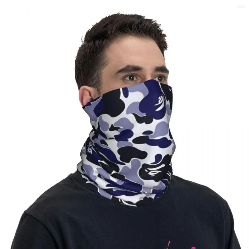 Purple Hypebeast Camouflage Gaiter Scarf Warm Neck Cover For Men