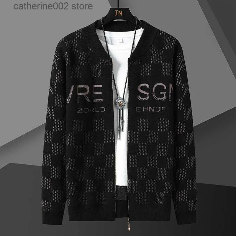 Men's Sweaters Letter Printing Cardigan Men Sweter De Hombre Korean Sweaters Coat Designer Autumn Fashion Knit Cardigan Jacket Men Sweaters T240112