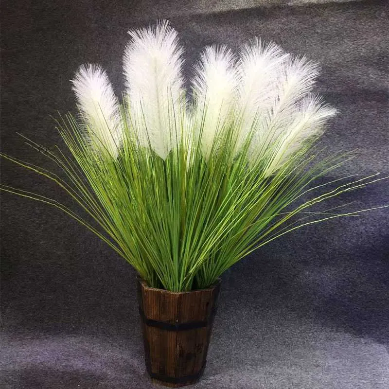 Objets décoratifs Figurines 33 '' 5 têtes d'herbe de pampa Grand jonc artificiel Herbe de pampa séchée Herbe de pampa pour remplissage de vase Ferme Maison Décoration de mariage L230724