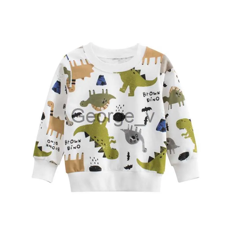 Sudaderas con capucha para niños 2022 Primavera Otoño Tops Ropa de manga larga Niños Niña Imprimir Dibujos animados Niño Dinosaurio Moda Sudadera Prendas de abrigo Traje J230724